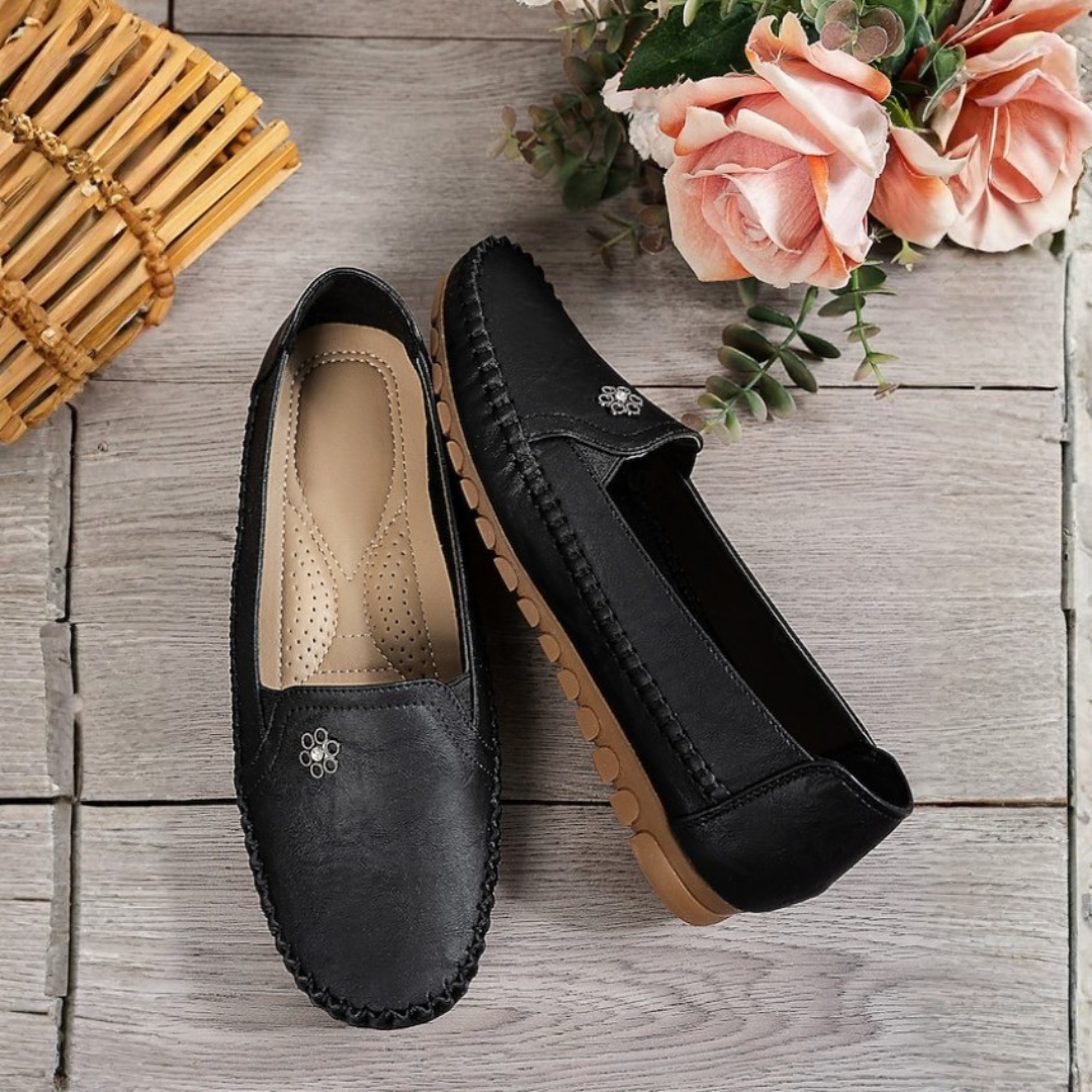 Sandy | Sandy | Orthopedic Leather Slip-On Loafers