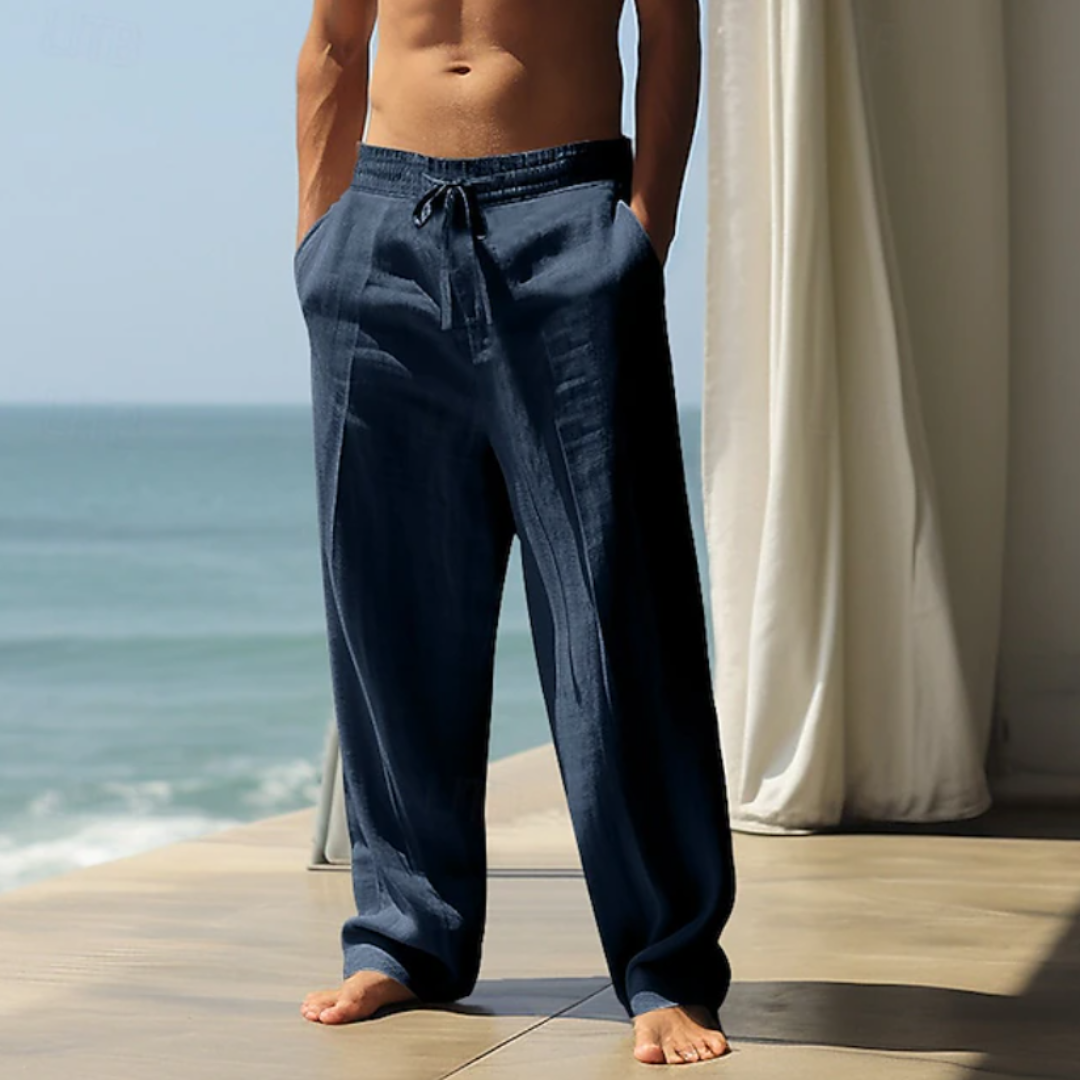 Caleb | Linen Baggy Trousers