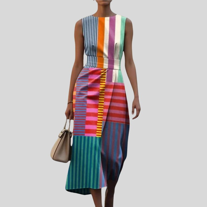 Tiffany | Sleeveless Geometric Dress