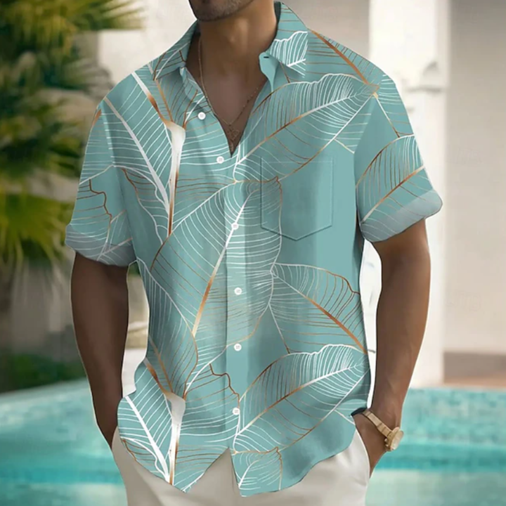 Cyril | Palm Leaf Tropical Summer Shirt