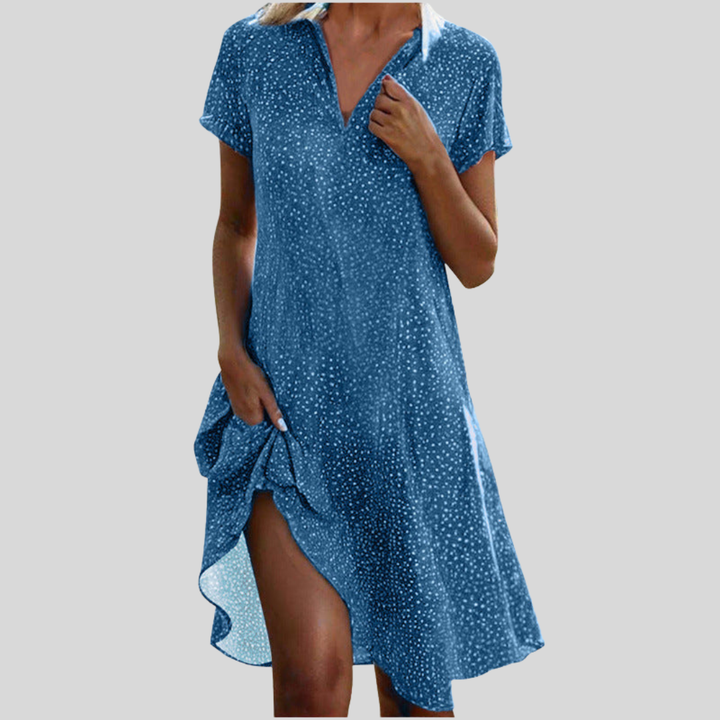 Haisley | Relaxed Dot Print Shirt Dress