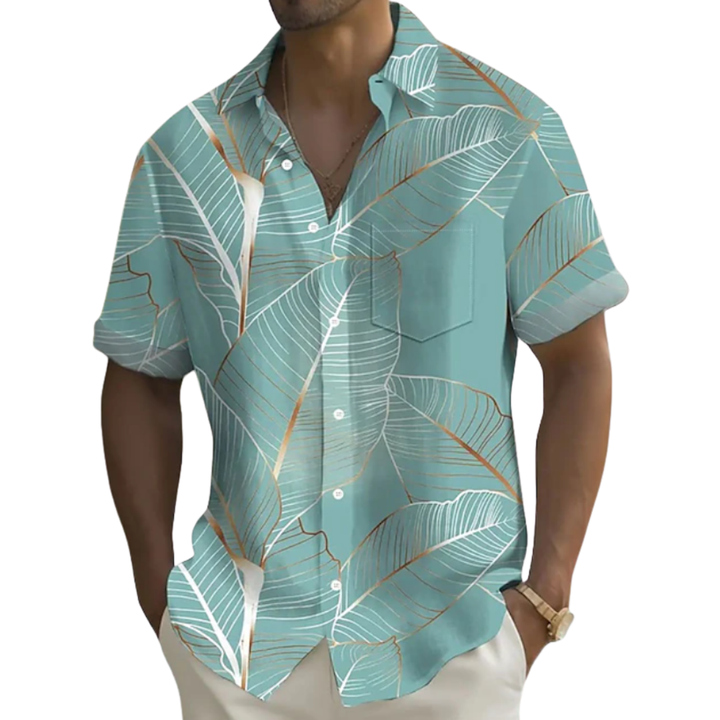 Cyril | Palm Leaf Tropical Summer Shirt