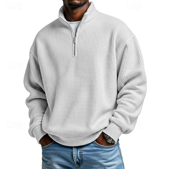 James | Waffle Quarter-Zip Polo