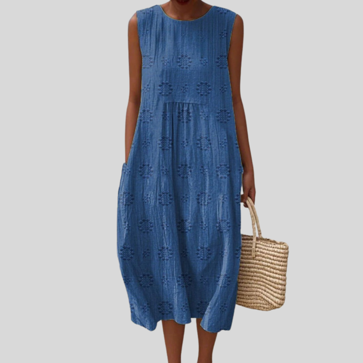 Rose | Embroidered Midi Dress
