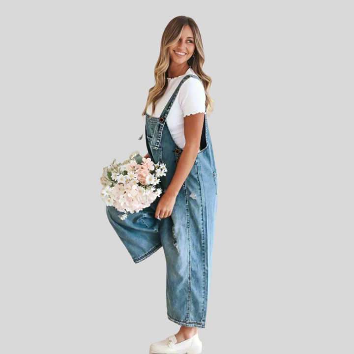 Marie | Vintage-Wash Wide-Leg Jumpsuit