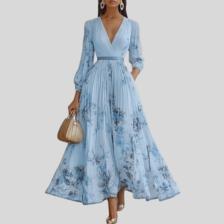 Rowella | Elegant Pleated Maxi Dress