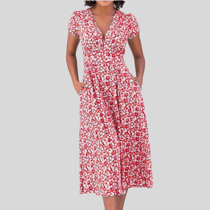 Fienna | Button-Front Midi Dress