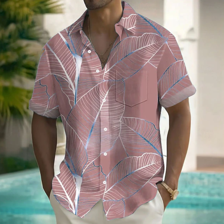 Cyril | Palm Leaf Tropical Summer Shirt