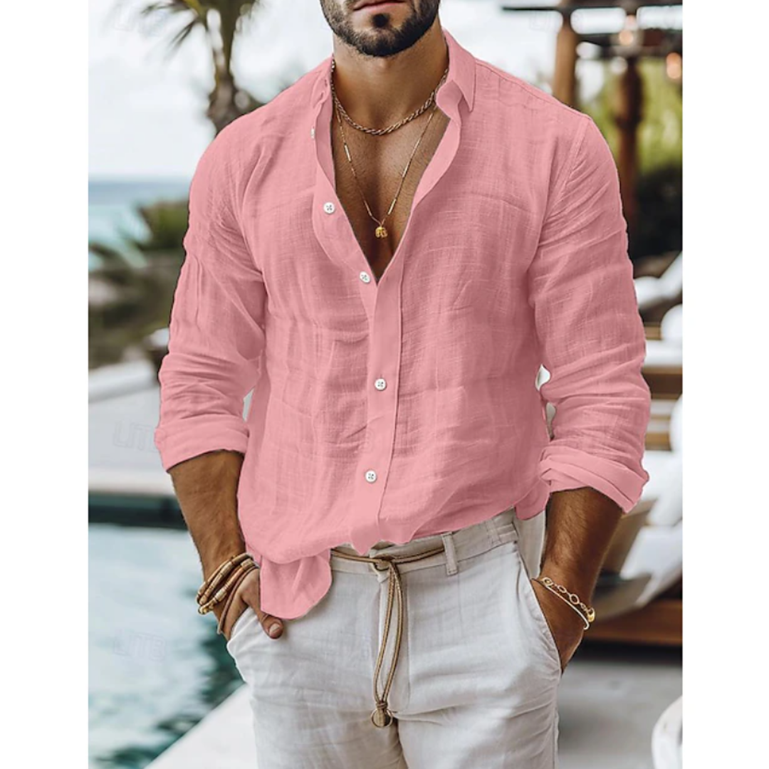 Lucas | Linen Summer Button-Up Shirt