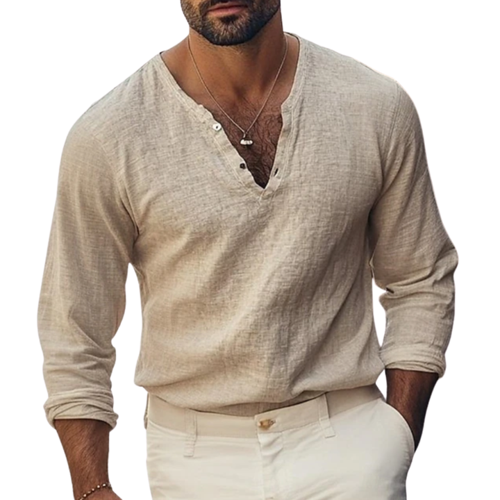 Terry | Classic Long Sleeve Henley Shirt