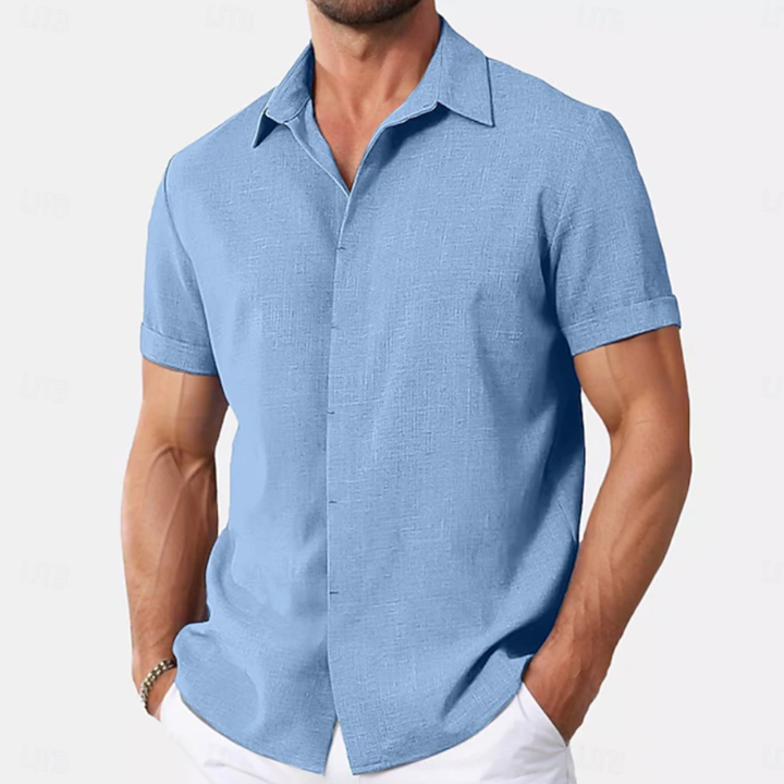 Sebastian | Linen Summer Button-Down Shirt