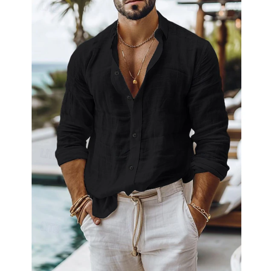Lucas | Linen Summer Button-Up Shirt