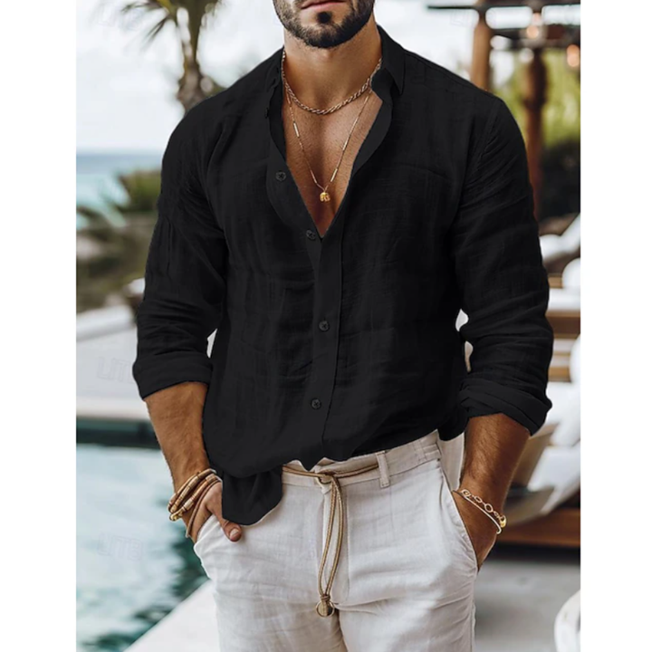 Lucas | Linen Summer Button-Up Shirt