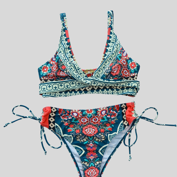 Jen | Floral Four-Piece Bikini Set