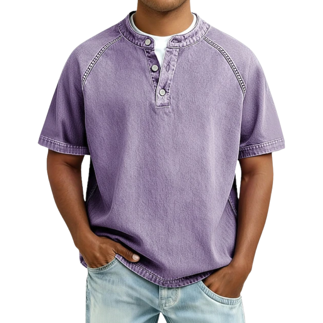 Maximus | Cotton Acid Henley Shirt