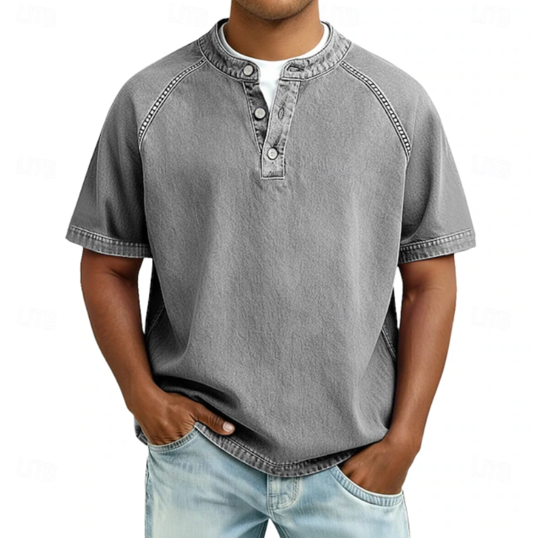 Maximus | Cotton Acid Henley Shirt