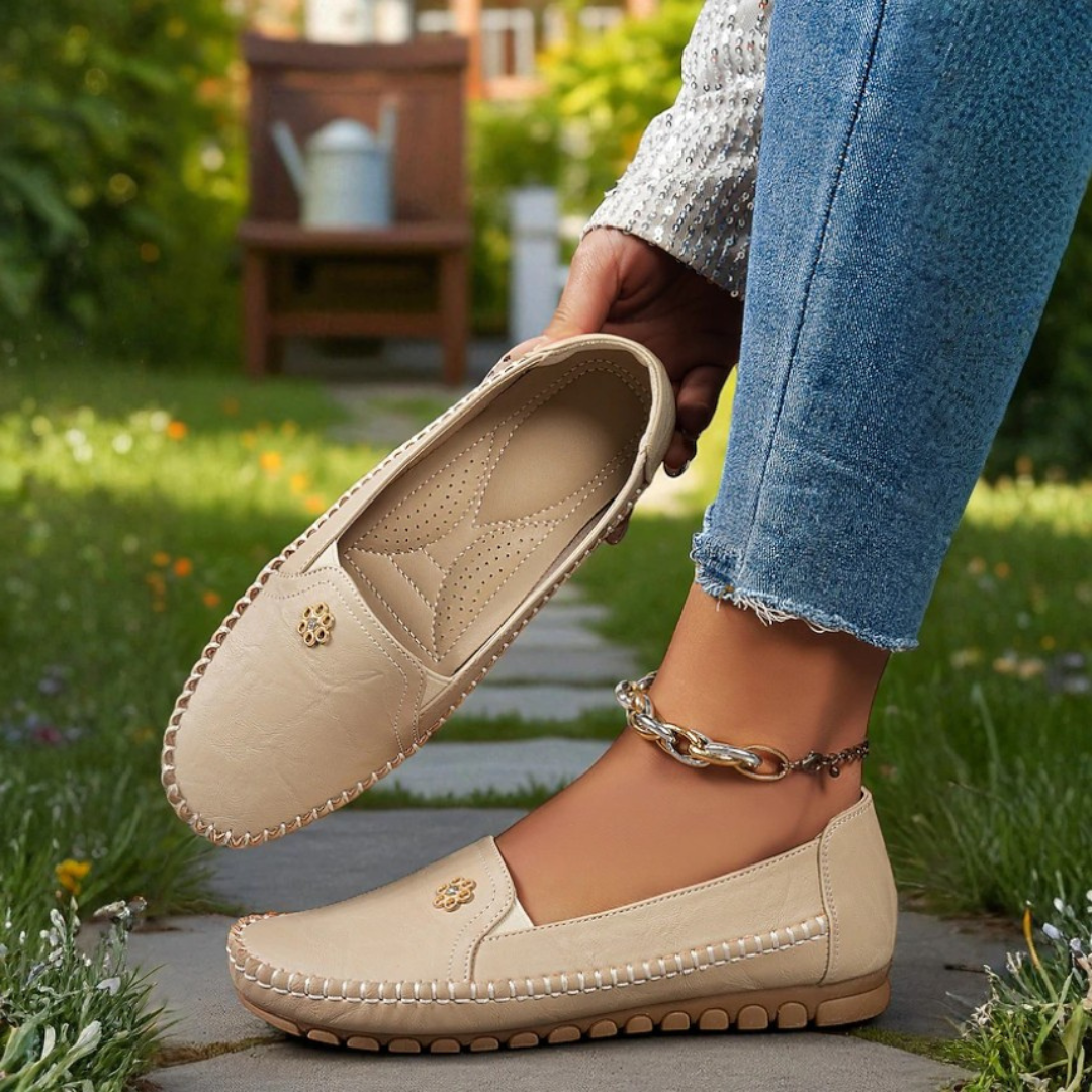 Sandy | Sandy | Orthopedic Leather Slip-On Loafers