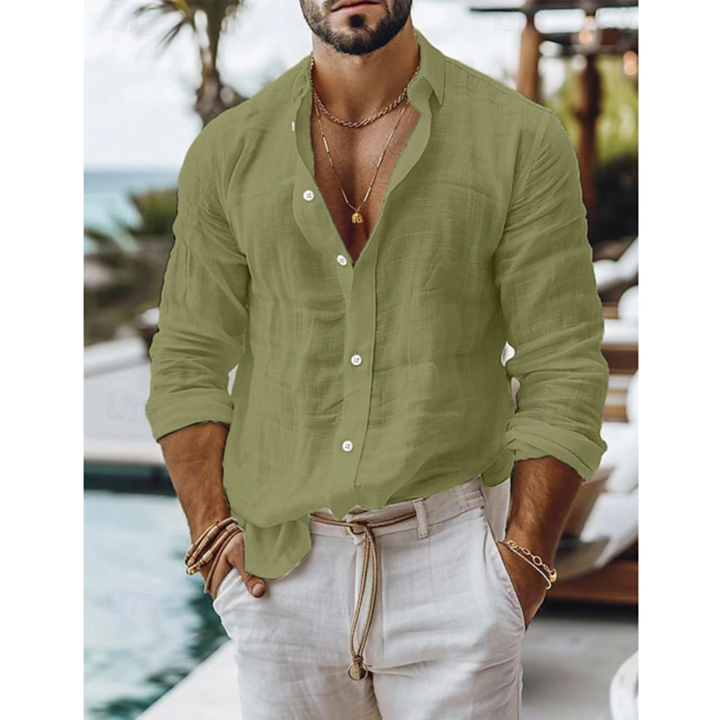 Lucas | Linen Summer Button-Up Shirt