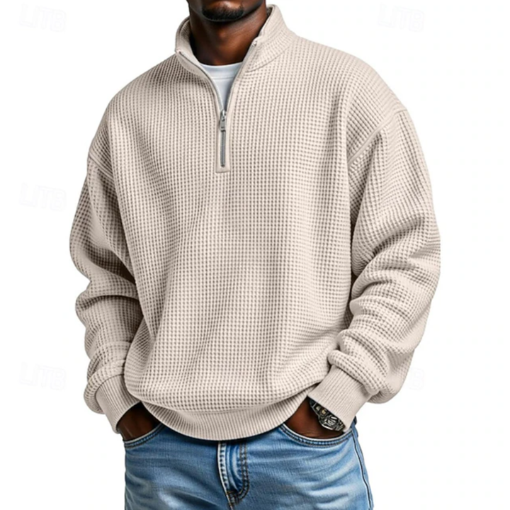 James | Waffle Quarter-Zip Polo
