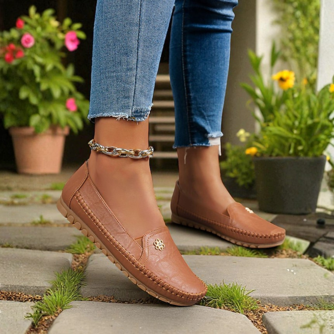 Sandy | Sandy | Orthopedic Leather Slip-On Loafers