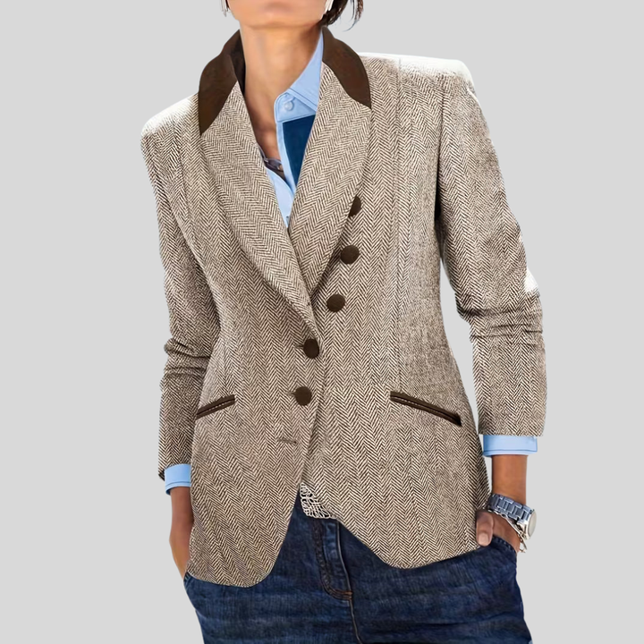 Yessica | Long Sleeve Striped Coat