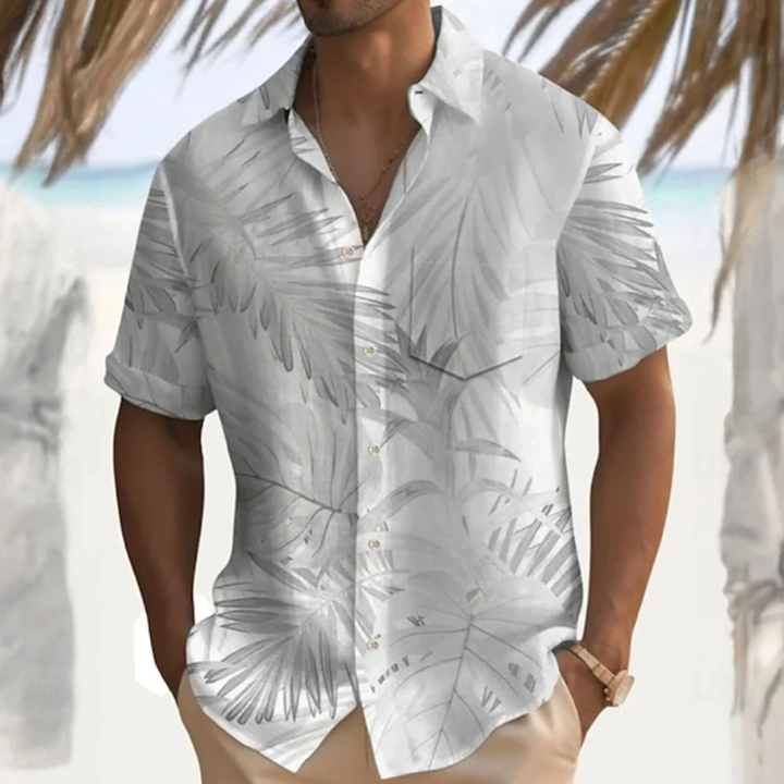 Jasper | Palm Leaf Summer Aloha Shirt