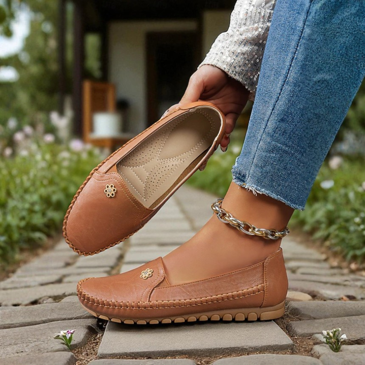 Sandy | Sandy | Orthopedic Leather Slip-On Loafers