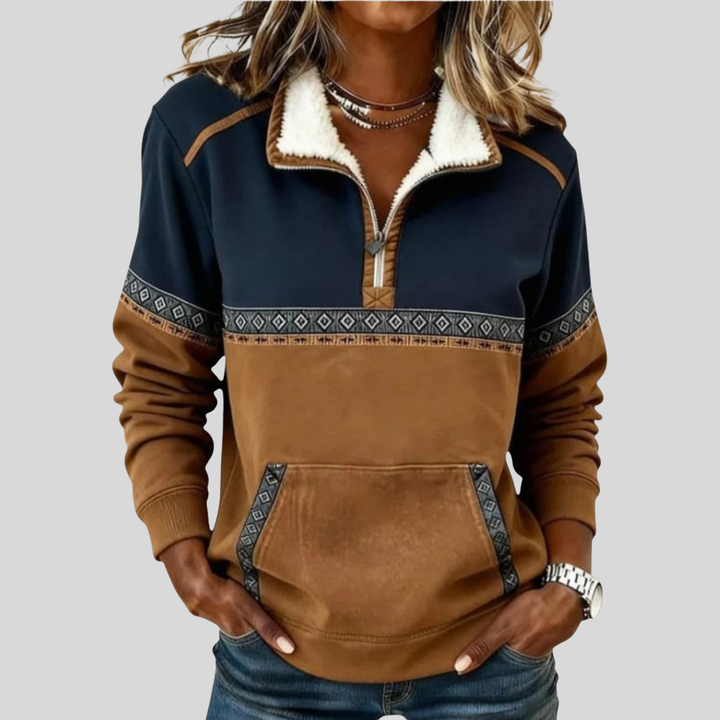 Regina | Elegant Half-Zip Pullover