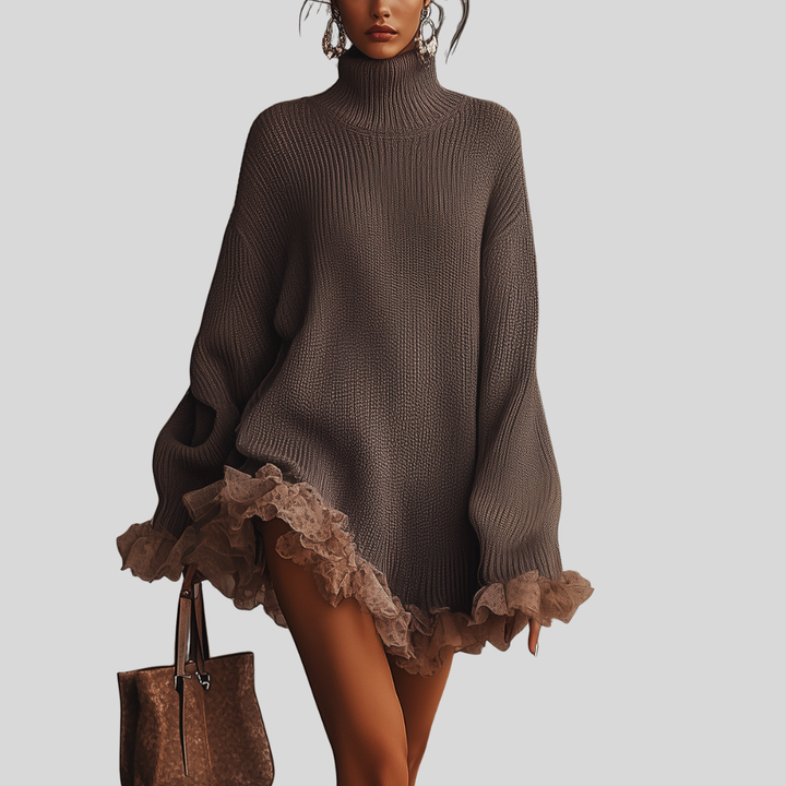 Ruffle | Elegant Sweater Dress
