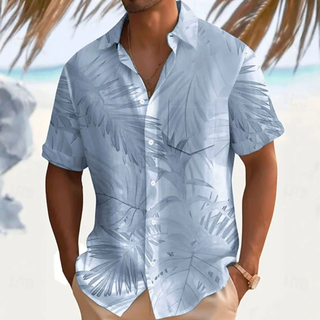 Jasper | Palm Leaf Summer Aloha Shirt