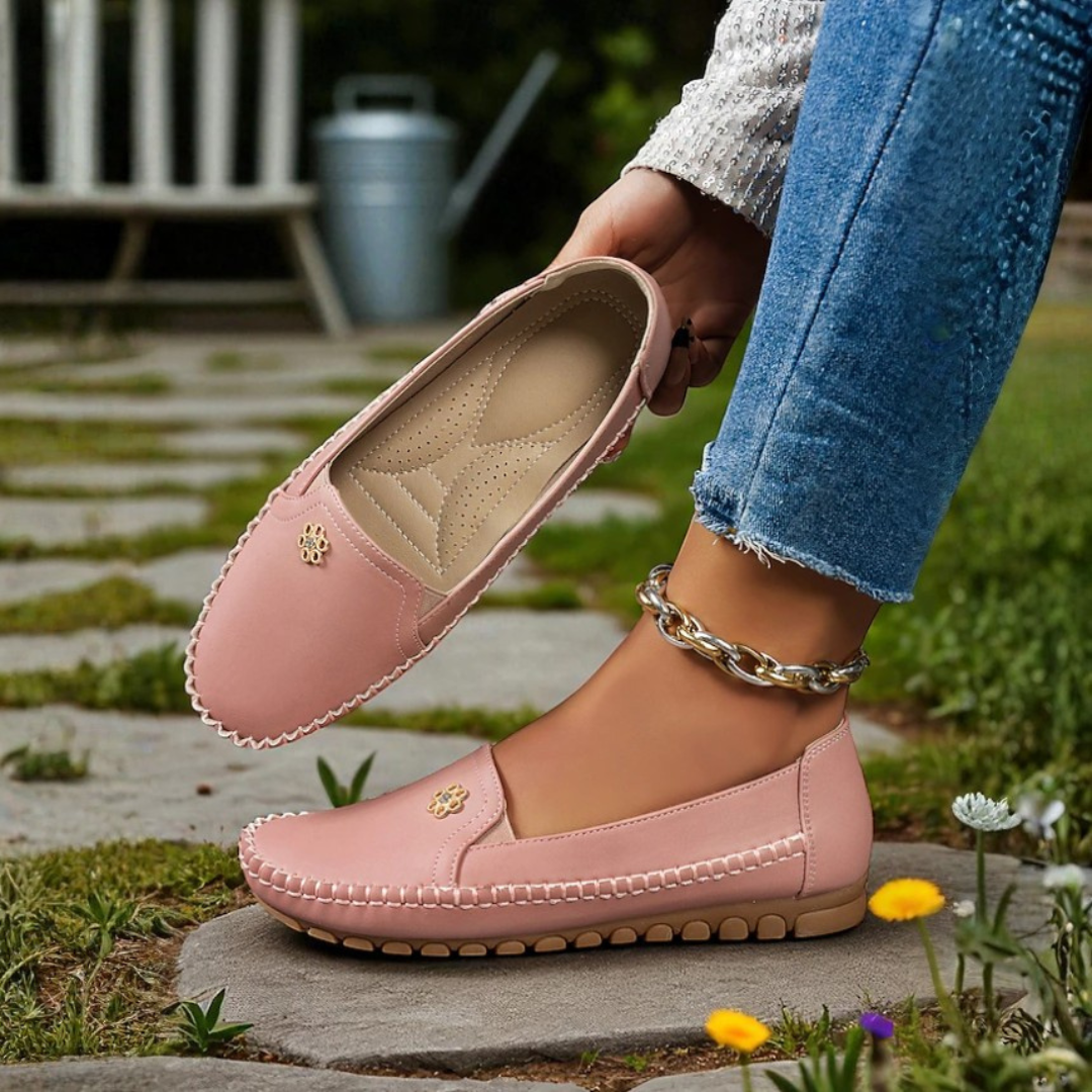 Sandy | Sandy | Orthopedic Leather Slip-On Loafers