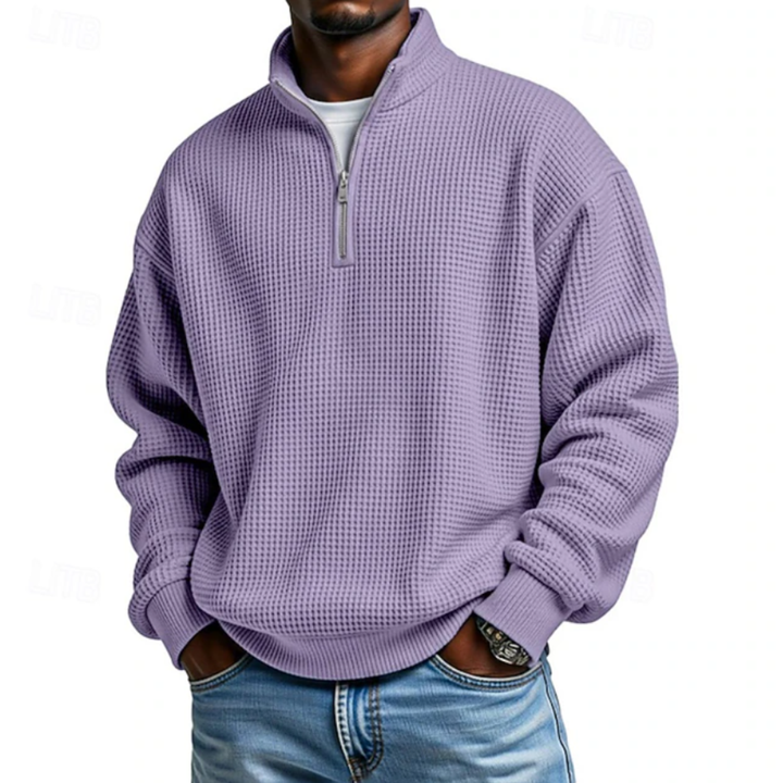 James | Waffle Quarter-Zip Polo