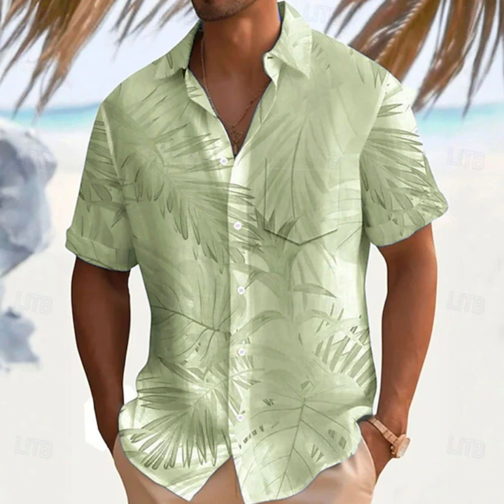 Jasper | Palm Leaf Summer Aloha Shirt