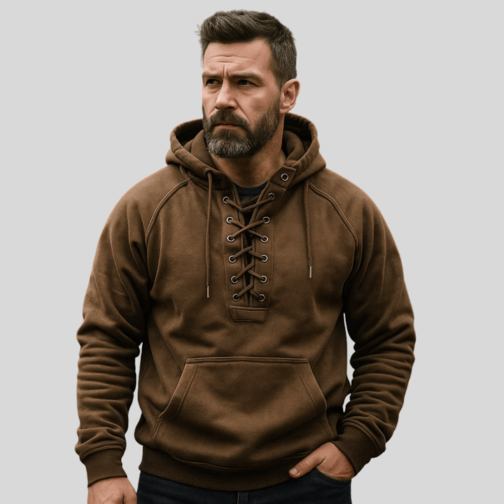 Mark | Lace-Up Winter Hoodie
