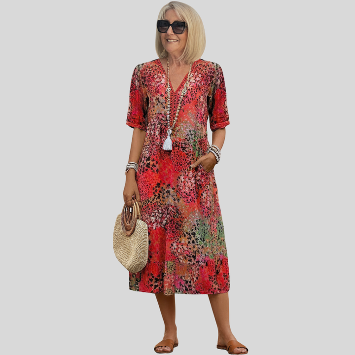 Andrea | Vibrant Midi Dress