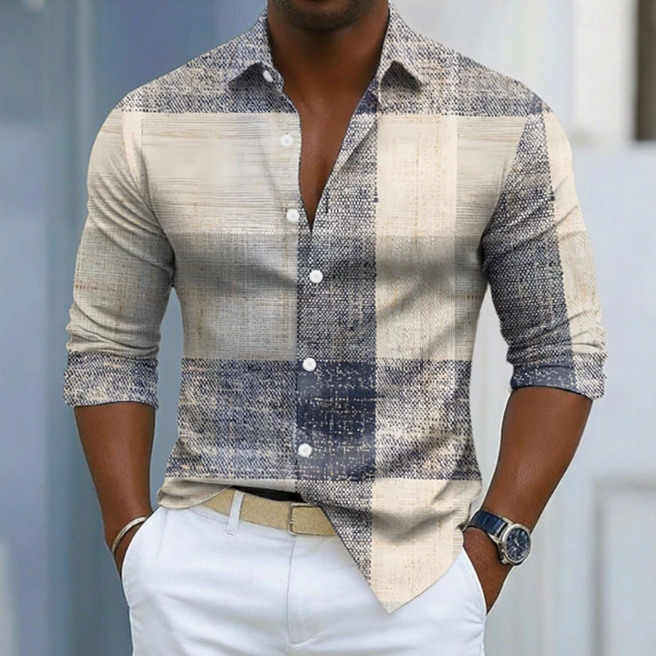 Mateo | Geometric Color Block Shirt