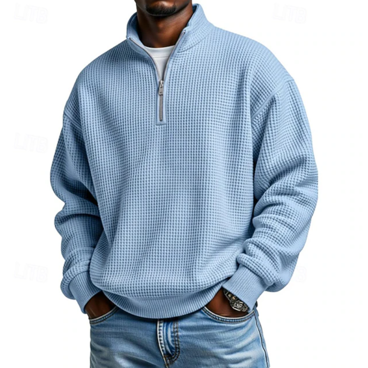James | Waffle Quarter-Zip Polo