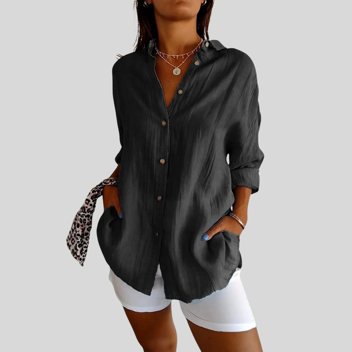 Verona | Pleated Button-Front Shirt