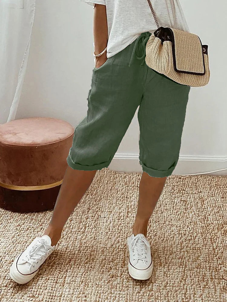 Grace | Light Cotton-Linen Shorts
