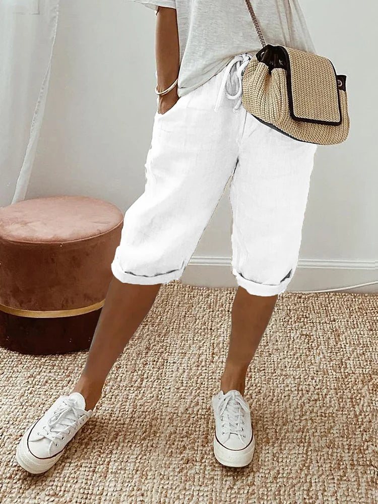 Grace | Light Cotton-Linen Shorts