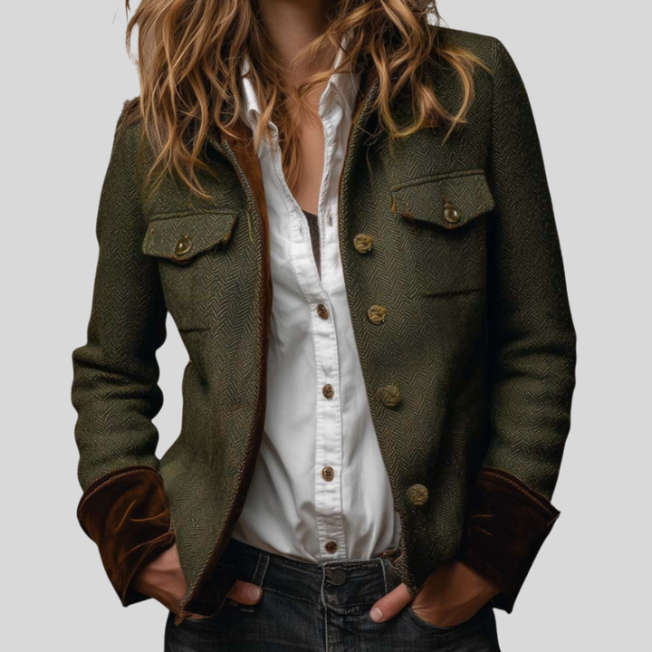 Claire | Elegant Trimmed Jacket