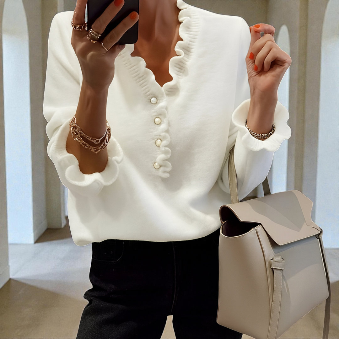Claire | Elegant Button-Detail Blouse