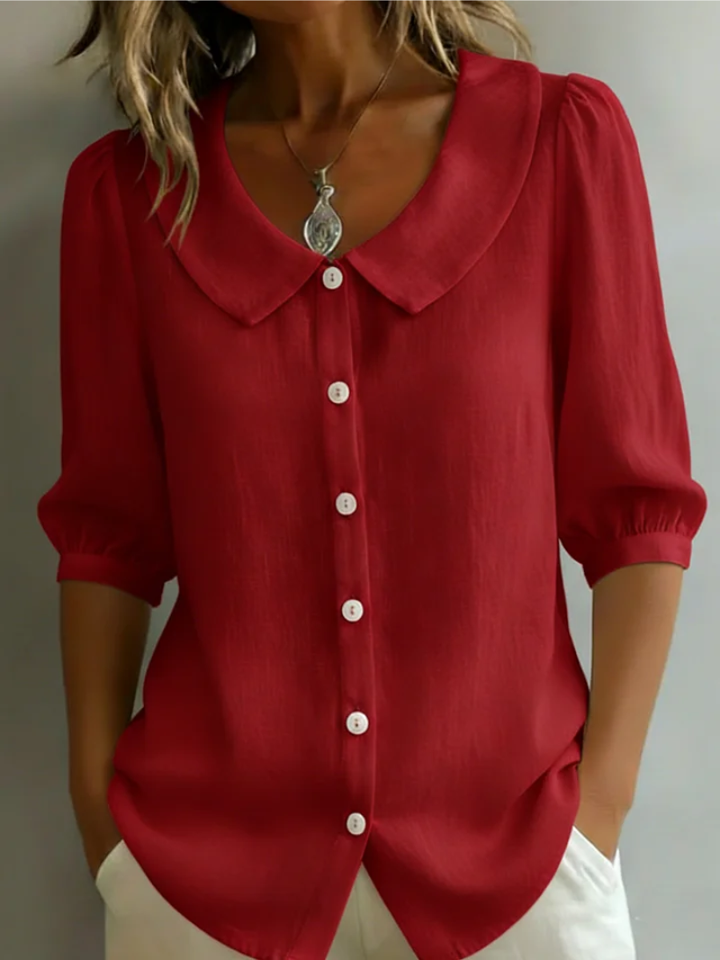 Velise | Soft Touch Button-Front Blouse