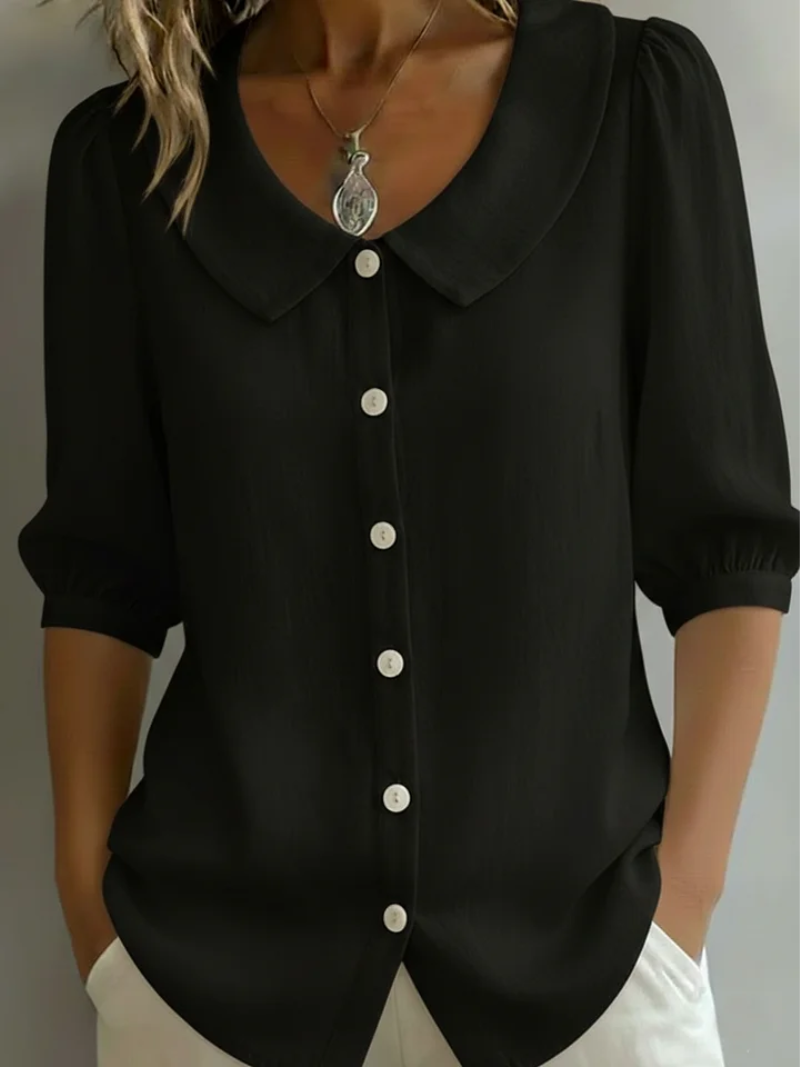 Velise | Soft Touch Button-Front Blouse