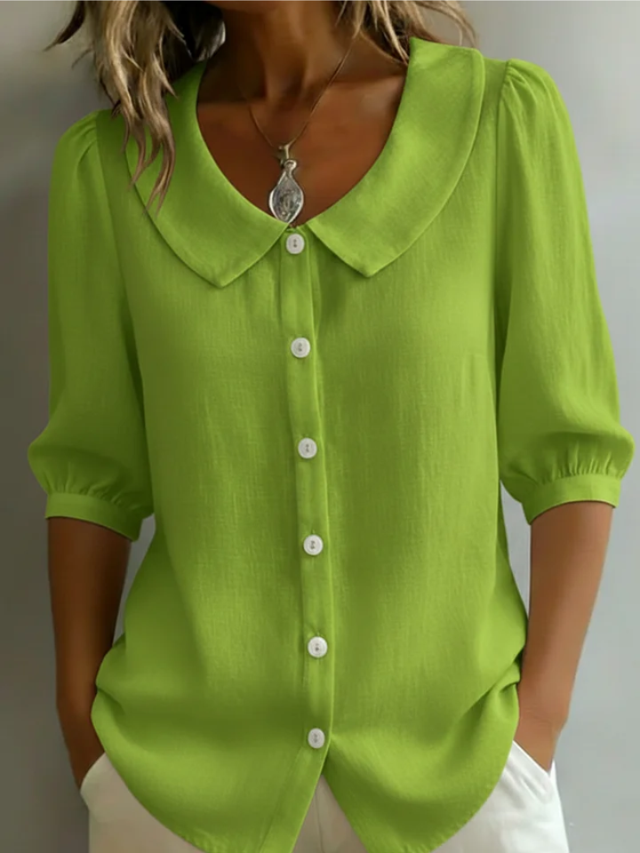 Velise | Soft Touch Button-Front Blouse