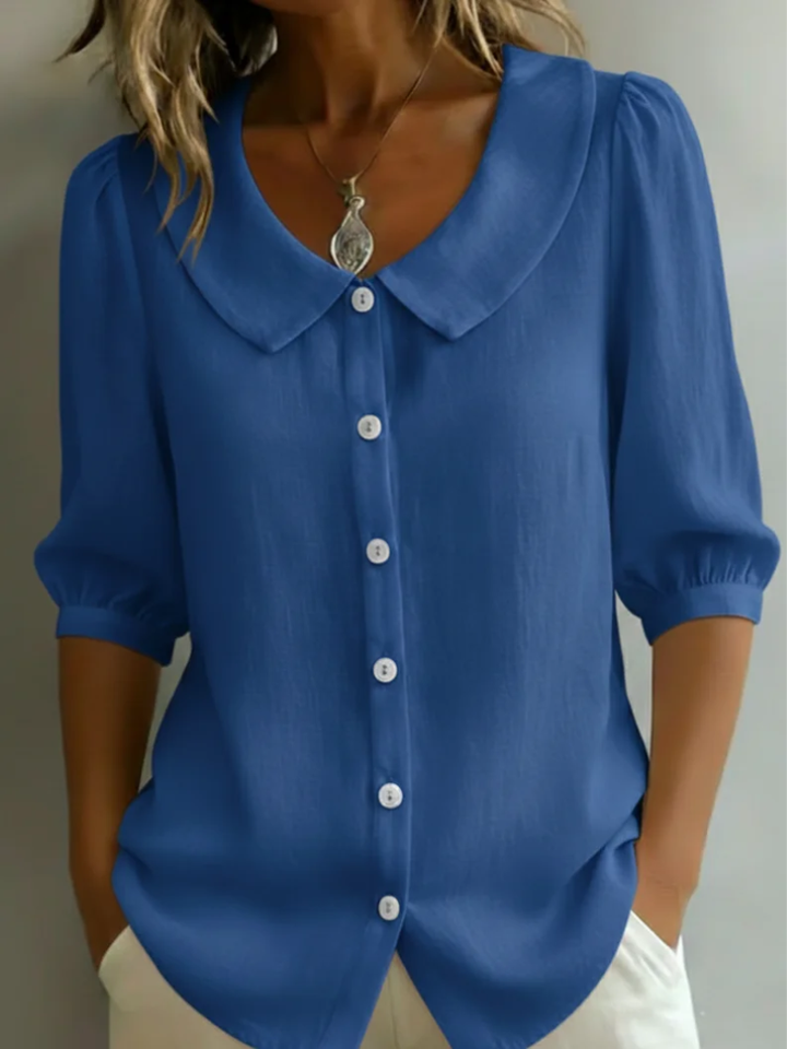 Velise | Soft Touch Button-Front Blouse