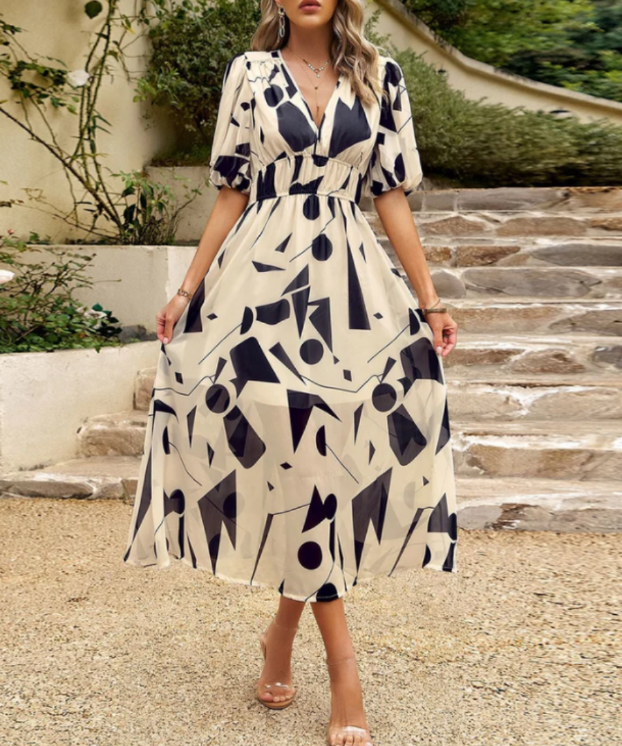 Estella | Flattering Floral Midi Dress