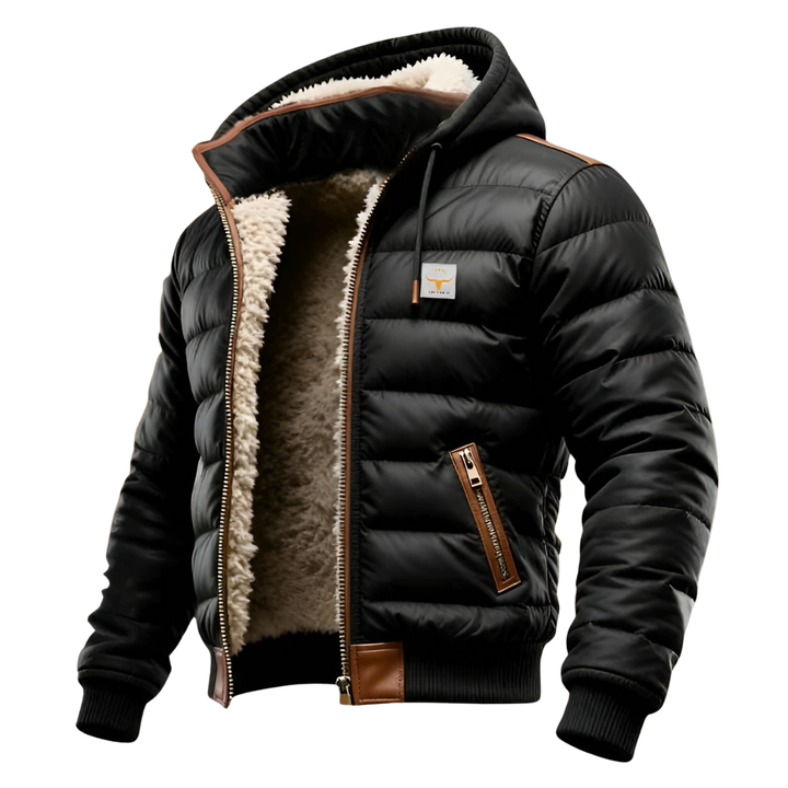 LEVANTAVERSAILLES | QUILTED COAT WITH HOOD AND SHERPA INTERIOR