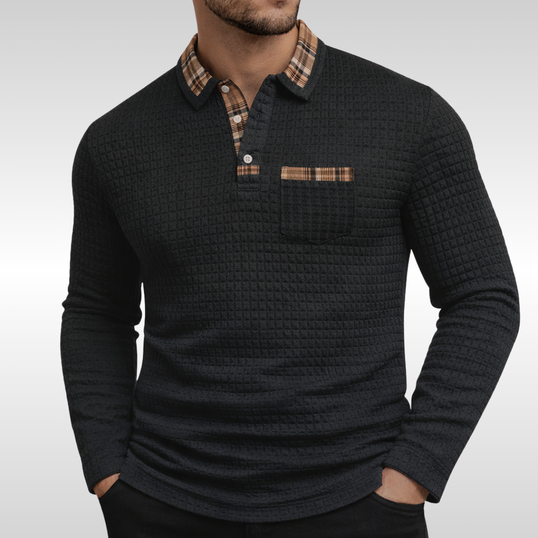 Owen | Waffle Polo Shirt