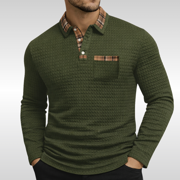 Owen | Waffle Polo Shirt
